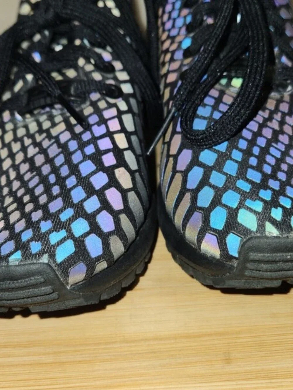 Adidas ZX Flux Xeno Reflective Iridescent Torsion Shoes Sneakers Sz 8